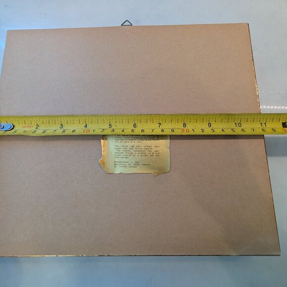 Vintage Italian photo in small town picture made with gold leaf, hand painted - Picture 7 of 8